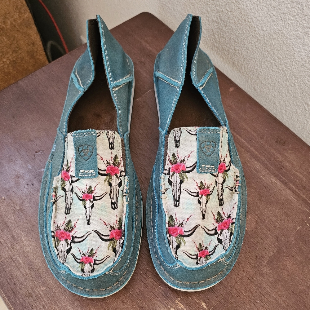 Ariat Women's Teal and White Casual Shoes